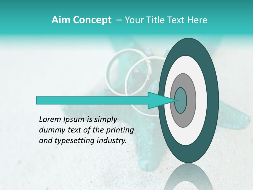 A Starfish With A Ring On It Is On The Sand PowerPoint Template