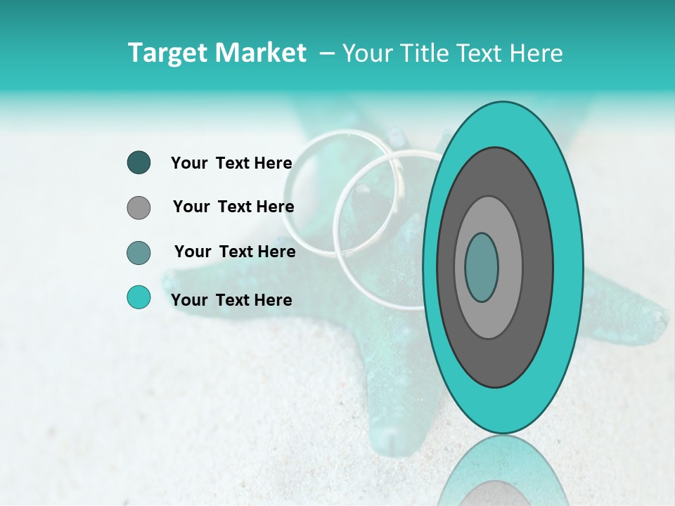 A Starfish With A Ring On It Is On The Sand PowerPoint Template