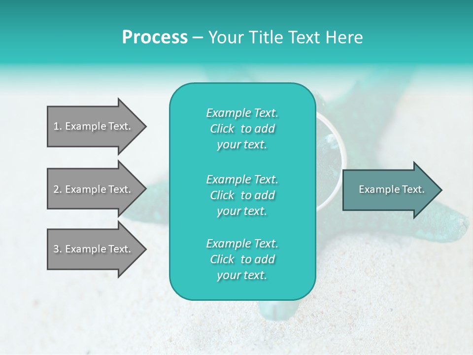 A Starfish With A Ring On It Is On The Sand PowerPoint Template