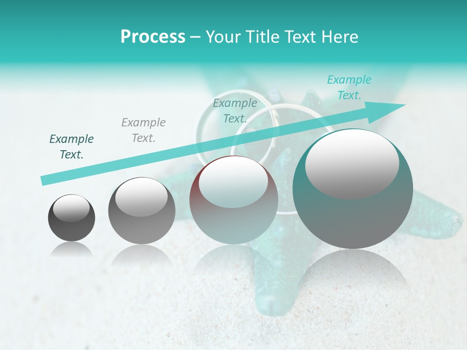 A Starfish With A Ring On It Is On The Sand PowerPoint Template