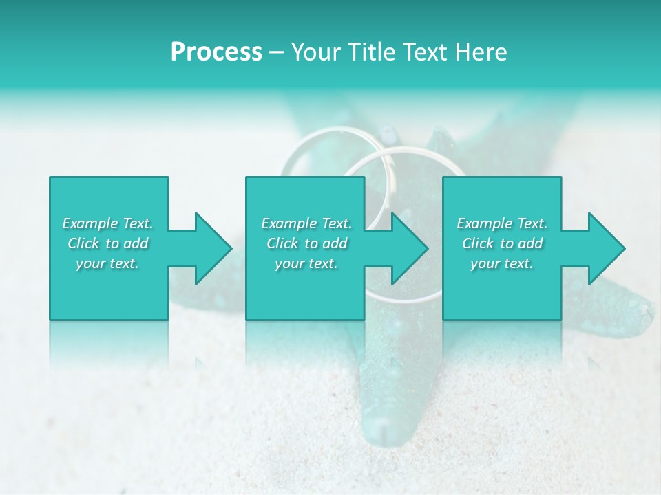 A Starfish With A Ring On It Is On The Sand PowerPoint Template