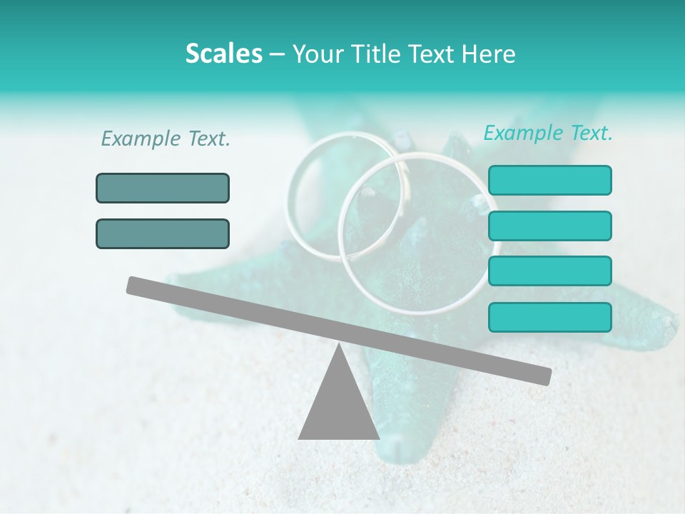 A Starfish With A Ring On It Is On The Sand PowerPoint Template