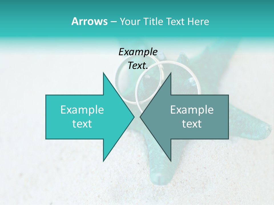 A Starfish With A Ring On It Is On The Sand PowerPoint Template