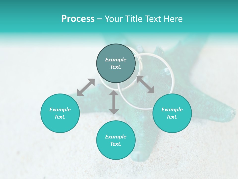 A Starfish With A Ring On It Is On The Sand PowerPoint Template