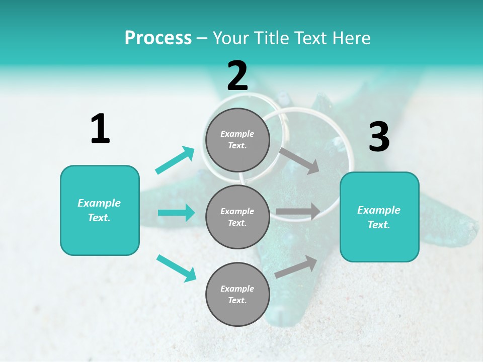 A Starfish With A Ring On It Is On The Sand PowerPoint Template