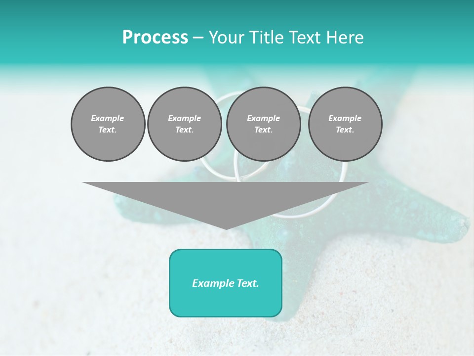 A Starfish With A Ring On It Is On The Sand PowerPoint Template