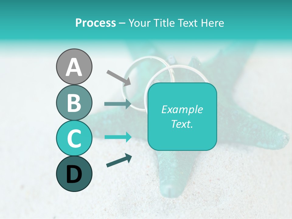 A Starfish With A Ring On It Is On The Sand PowerPoint Template