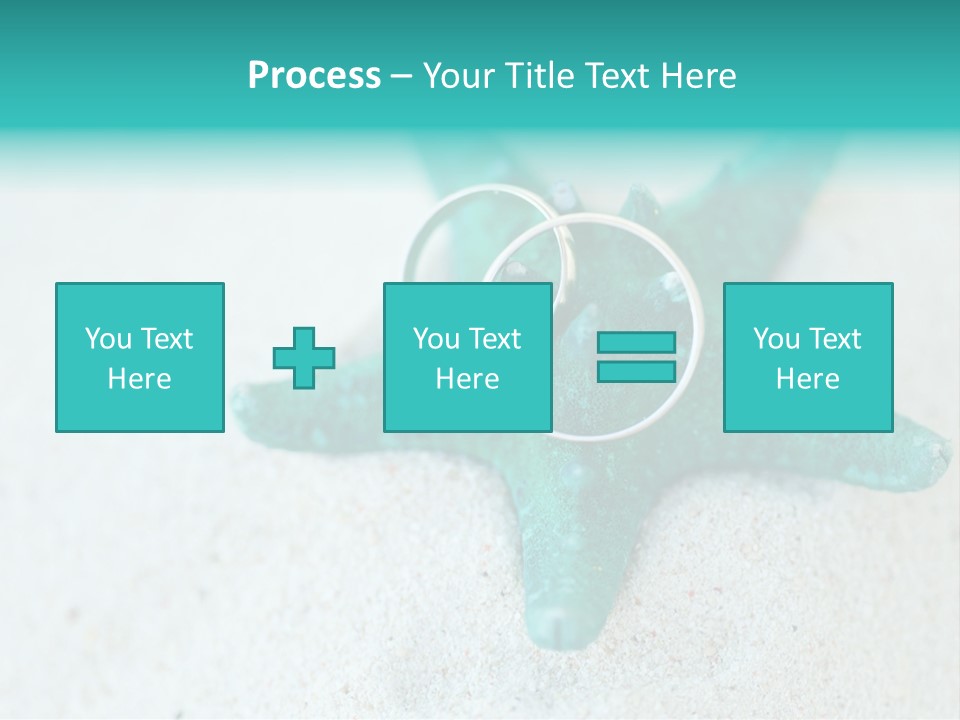 A Starfish With A Ring On It Is On The Sand PowerPoint Template