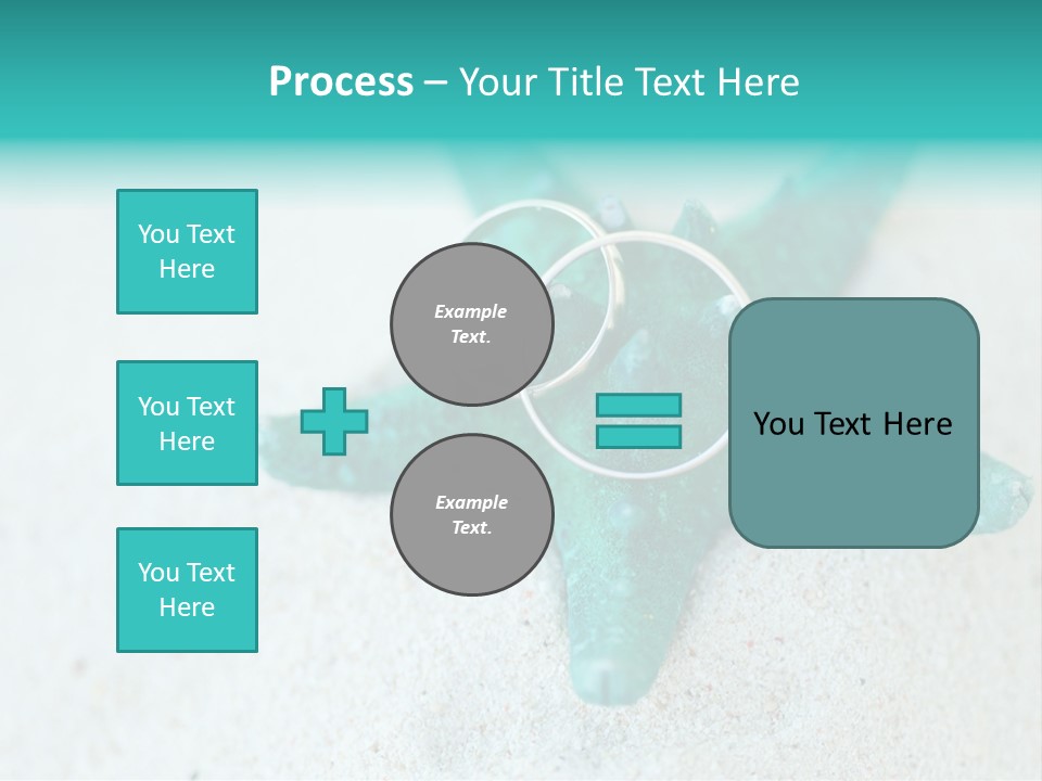 A Starfish With A Ring On It Is On The Sand PowerPoint Template