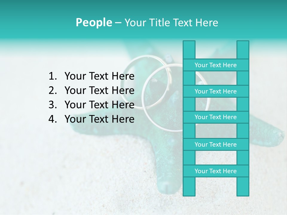 A Starfish With A Ring On It Is On The Sand PowerPoint Template