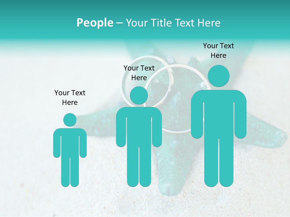 A Starfish With A Ring On It Is On The Sand PowerPoint Template