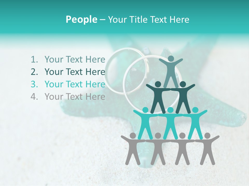 A Starfish With A Ring On It Is On The Sand PowerPoint Template