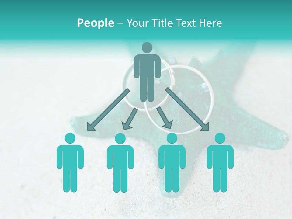A Starfish With A Ring On It Is On The Sand PowerPoint Template