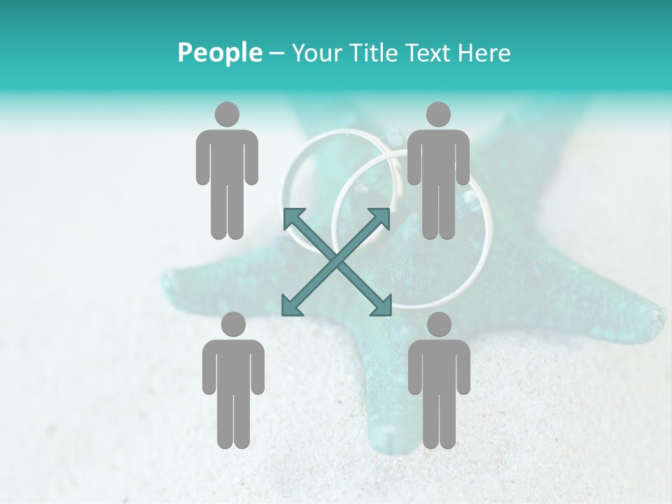 A Starfish With A Ring On It Is On The Sand PowerPoint Template