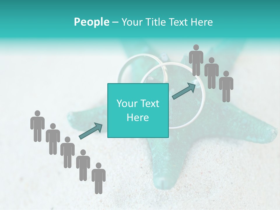 A Starfish With A Ring On It Is On The Sand PowerPoint Template