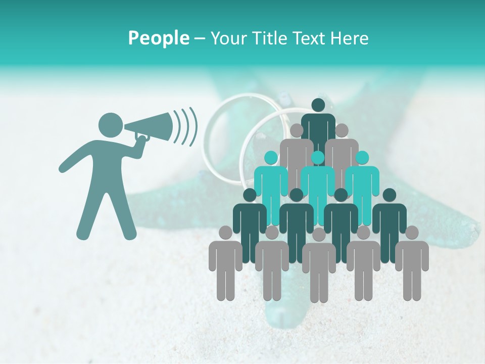 A Starfish With A Ring On It Is On The Sand PowerPoint Template