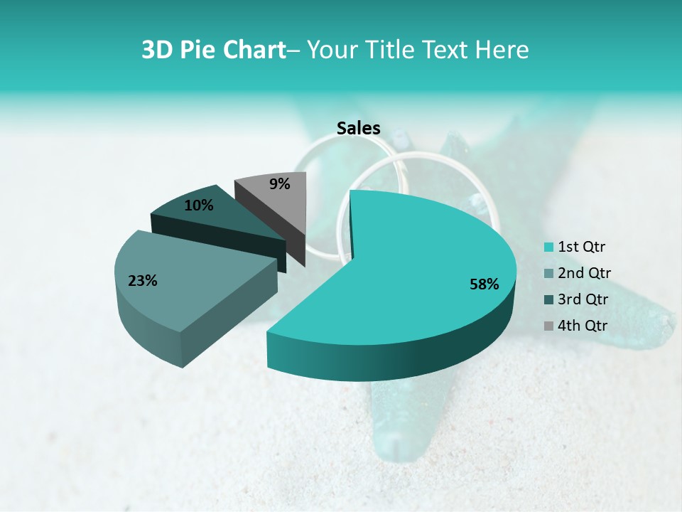 A Starfish With A Ring On It Is On The Sand PowerPoint Template