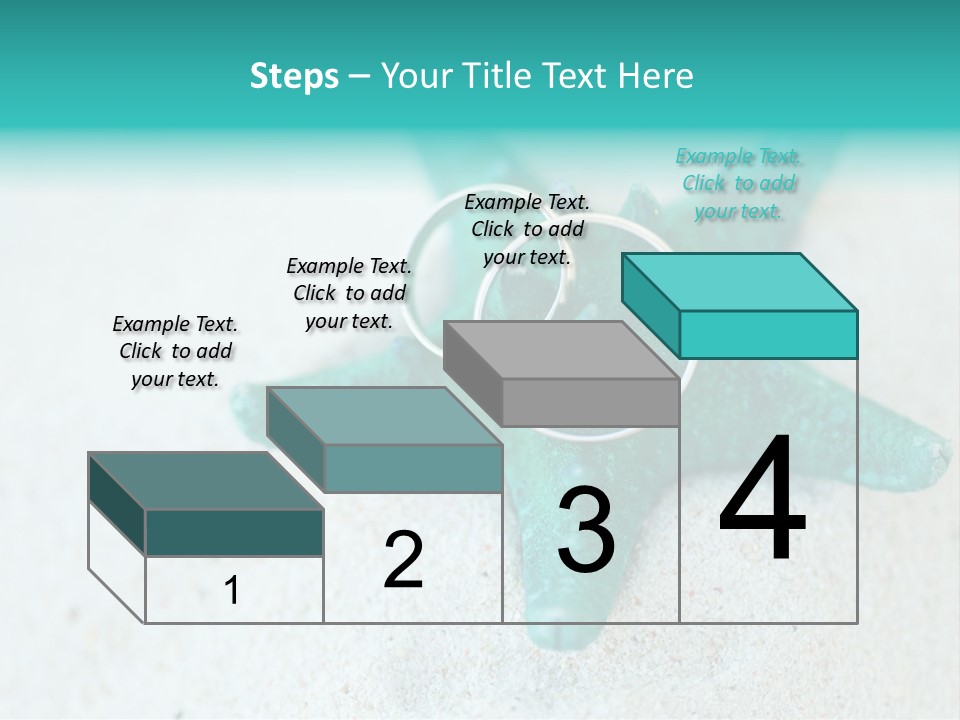 A Starfish With A Ring On It Is On The Sand PowerPoint Template