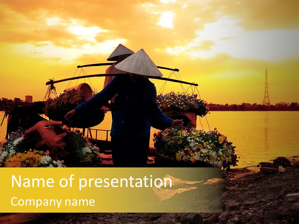 Market Life Hanoi PowerPoint Template