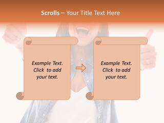 Gesture Woman Hand PowerPoint Template