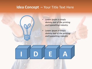 Gesture Woman Hand PowerPoint Template
