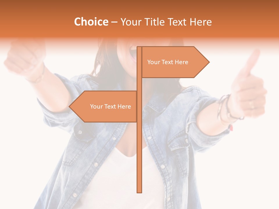Gesture Woman Hand PowerPoint Template