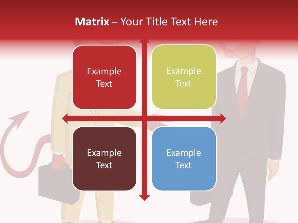A Man In A Business Suit Talking To Another Man PowerPoint Template