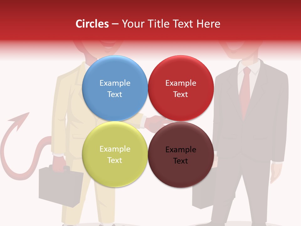 A Man In A Business Suit Talking To Another Man PowerPoint Template