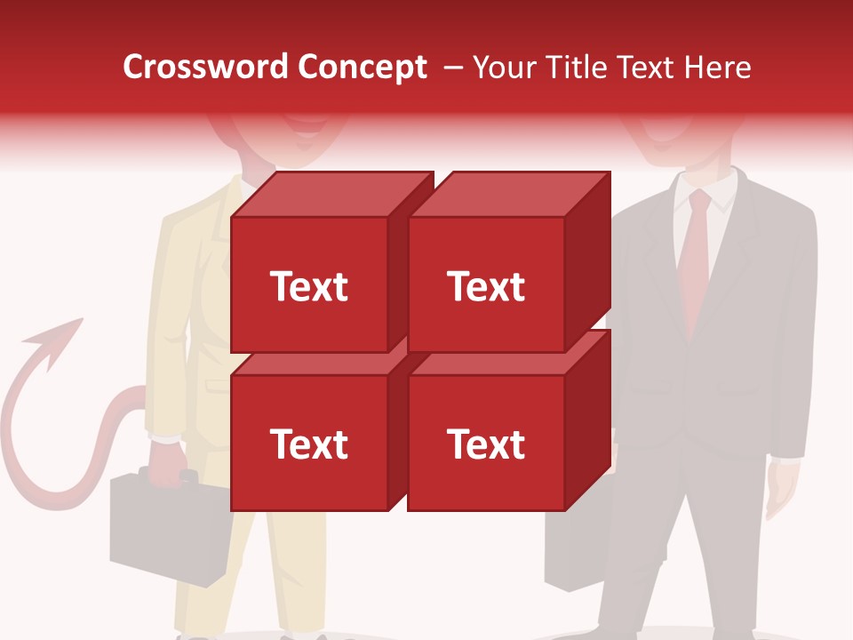 A Man In A Business Suit Talking To Another Man PowerPoint Template