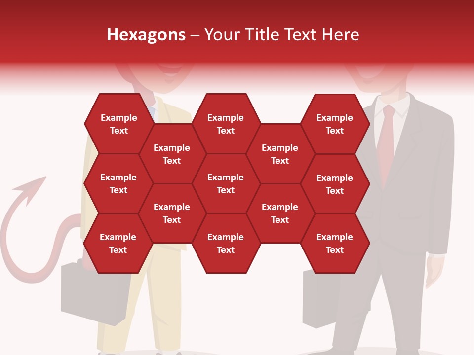 A Man In A Business Suit Talking To Another Man PowerPoint Template