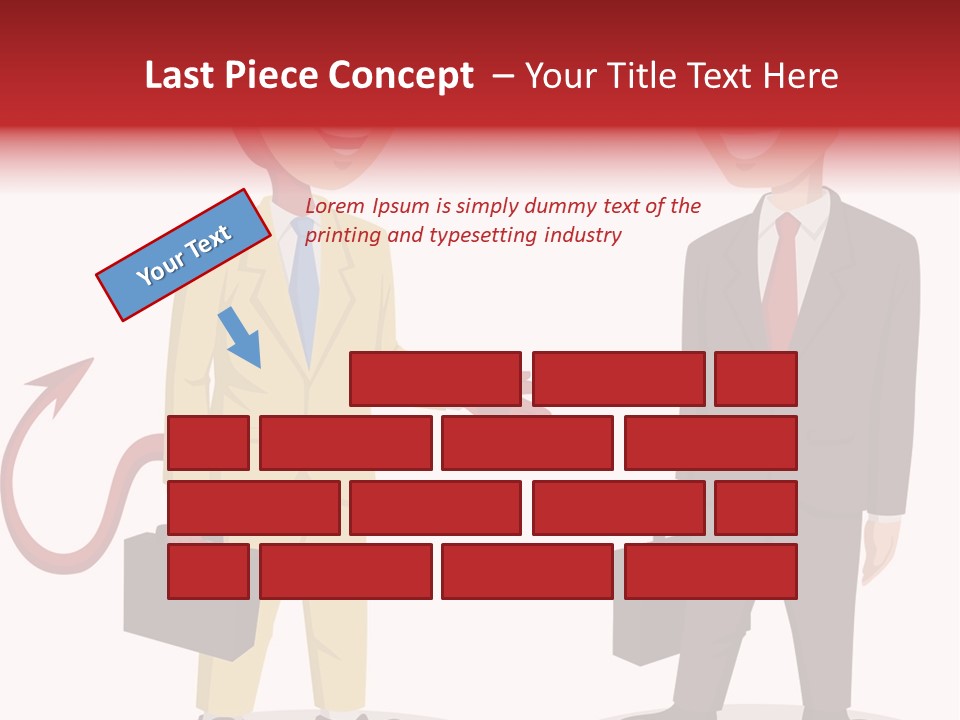 A Man In A Business Suit Talking To Another Man PowerPoint Template