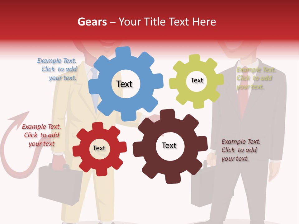 A Man In A Business Suit Talking To Another Man PowerPoint Template