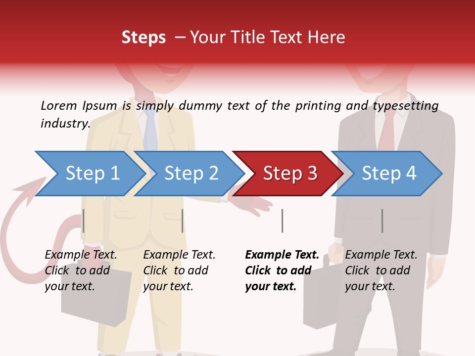 A Man In A Business Suit Talking To Another Man PowerPoint Template