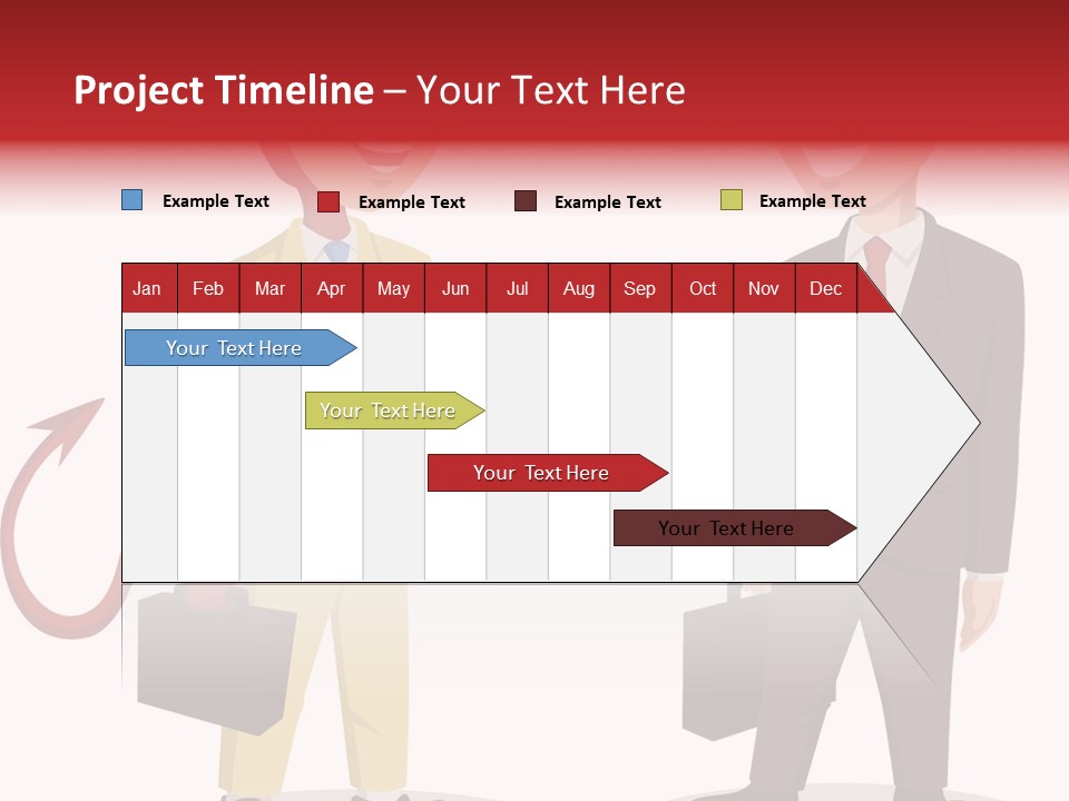 A Man In A Business Suit Talking To Another Man PowerPoint Template