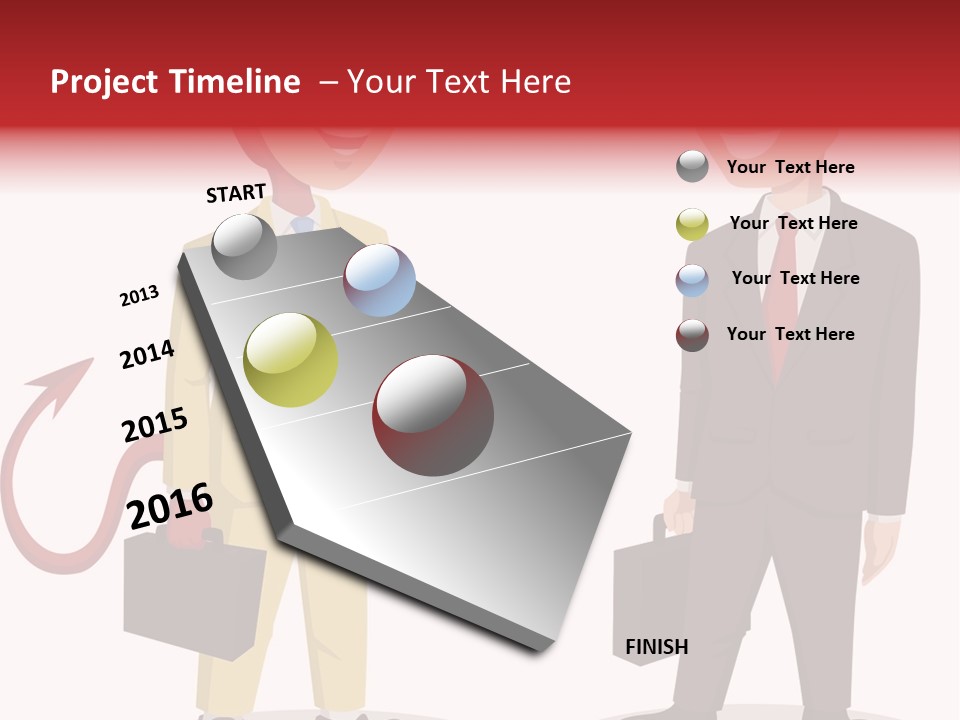 A Man In A Business Suit Talking To Another Man PowerPoint Template