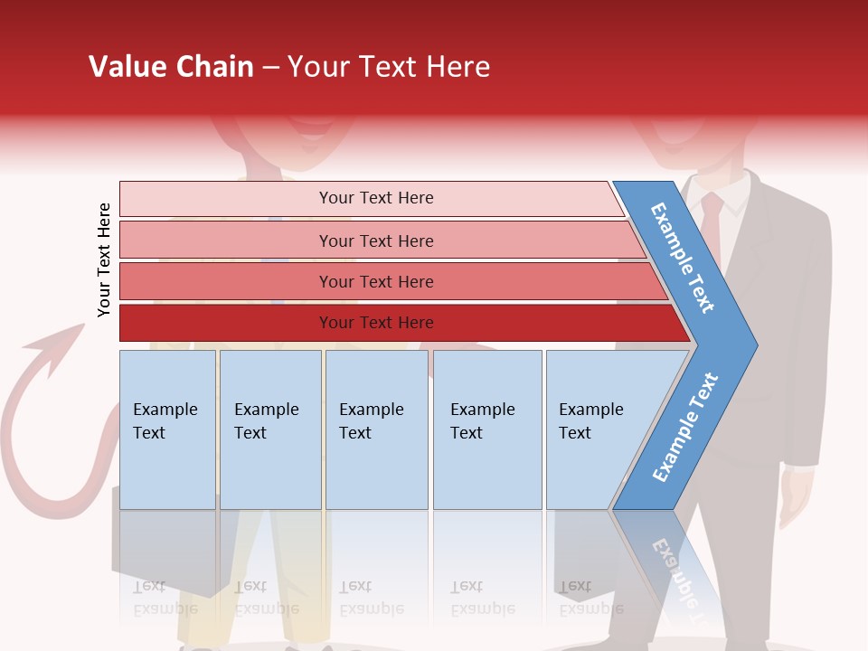 A Man In A Business Suit Talking To Another Man PowerPoint Template
