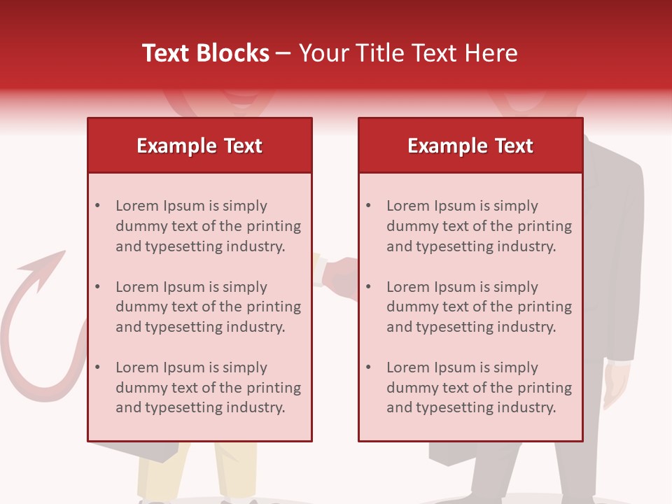 A Man In A Business Suit Talking To Another Man PowerPoint Template