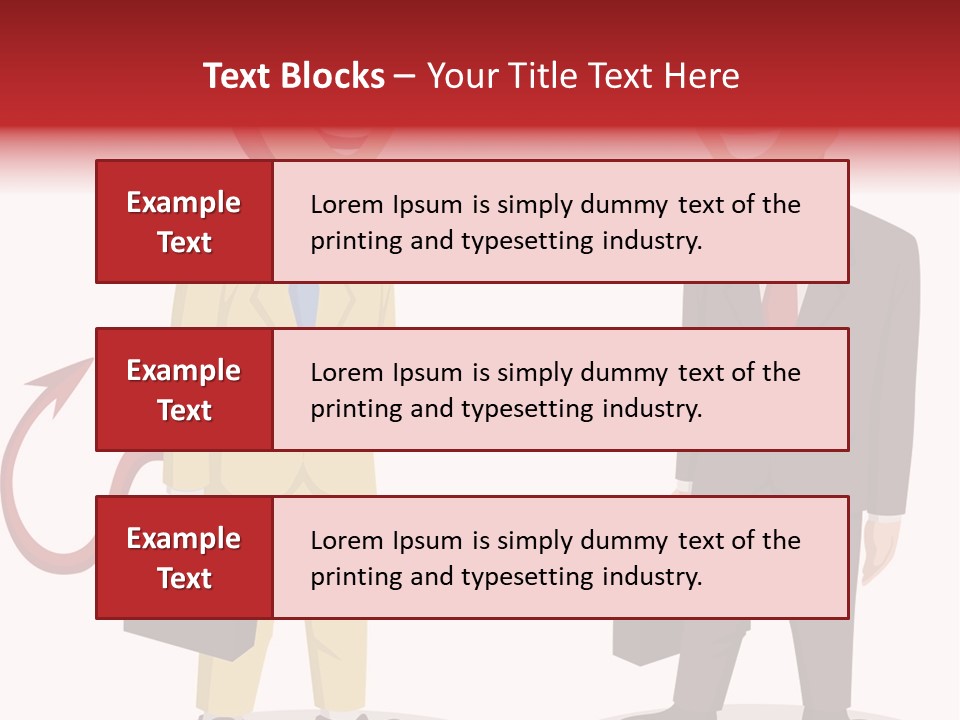 A Man In A Business Suit Talking To Another Man PowerPoint Template