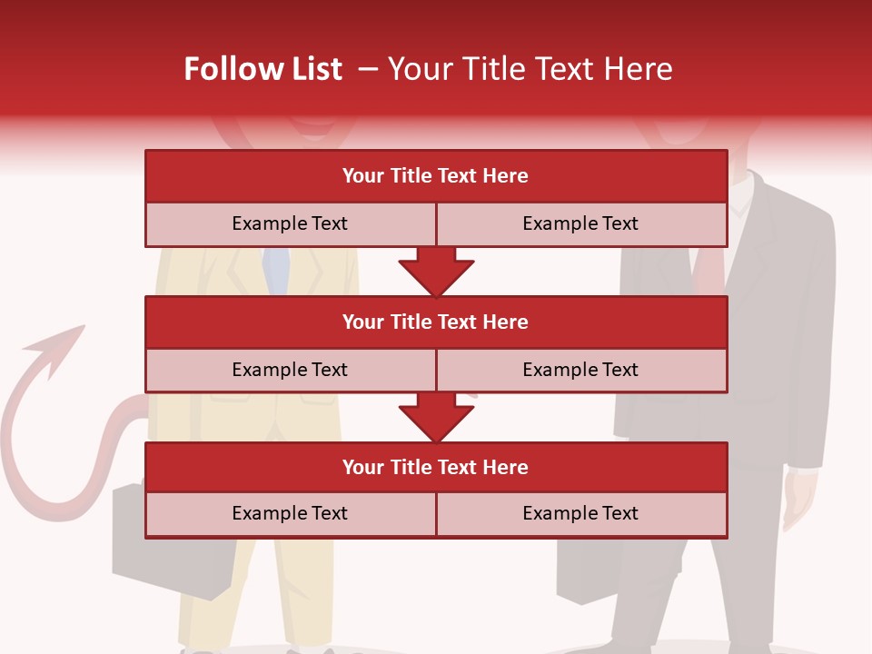A Man In A Business Suit Talking To Another Man PowerPoint Template