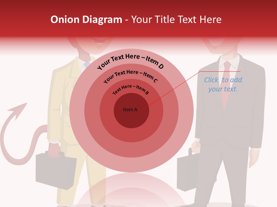 A Man In A Business Suit Talking To Another Man PowerPoint Template