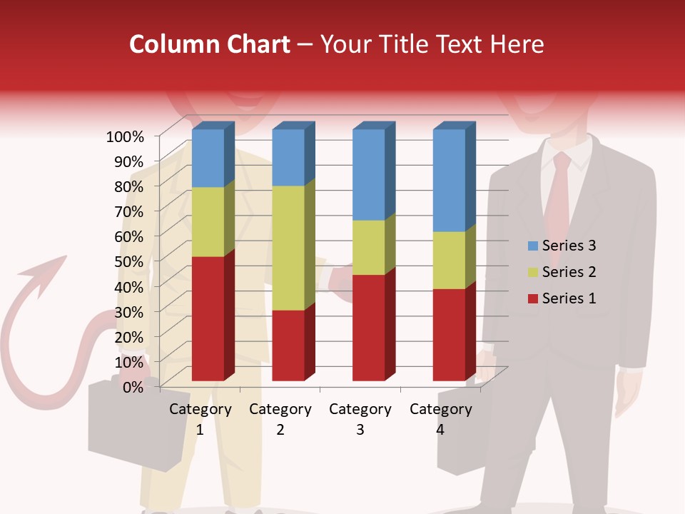 A Man In A Business Suit Talking To Another Man PowerPoint Template
