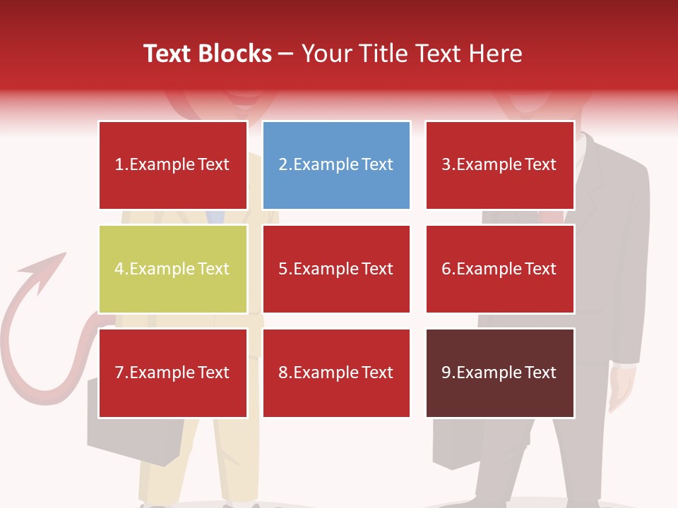 A Man In A Business Suit Talking To Another Man PowerPoint Template