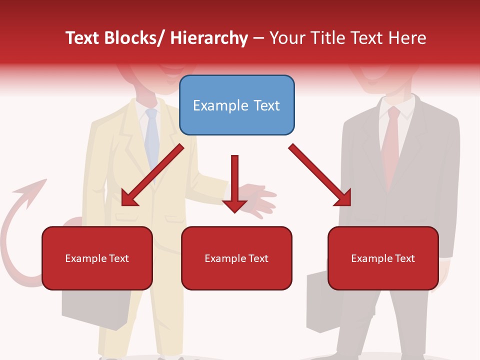 A Man In A Business Suit Talking To Another Man PowerPoint Template