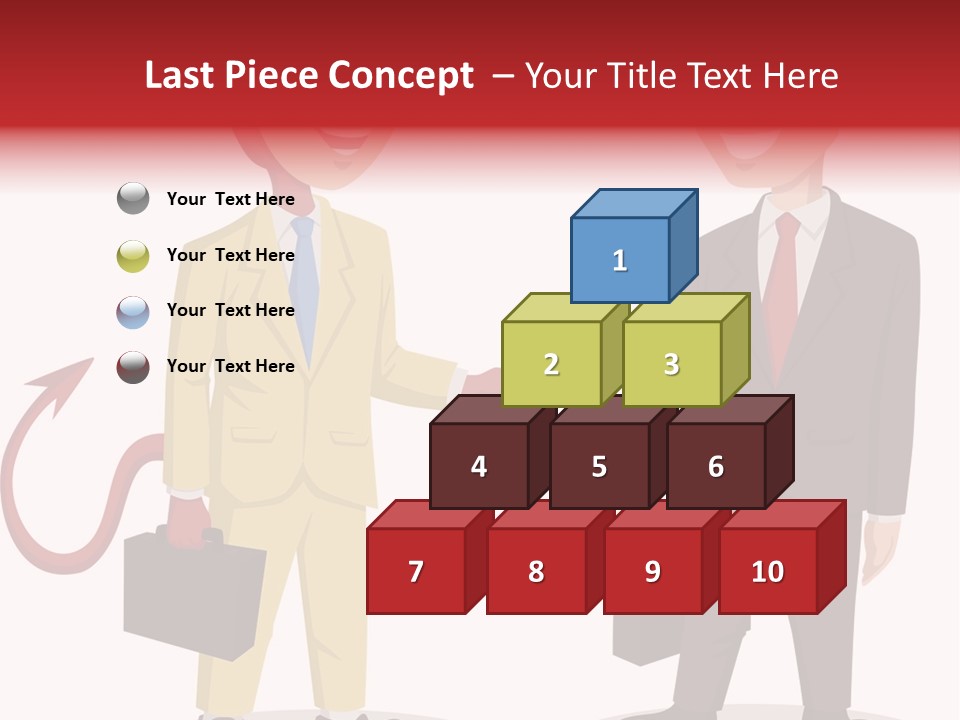 A Man In A Business Suit Talking To Another Man PowerPoint Template