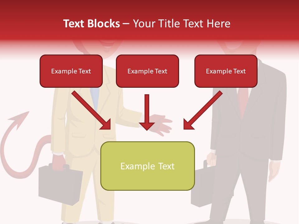 A Man In A Business Suit Talking To Another Man PowerPoint Template