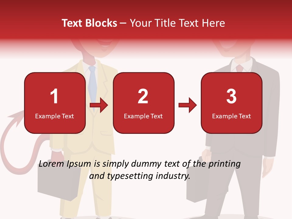 A Man In A Business Suit Talking To Another Man PowerPoint Template