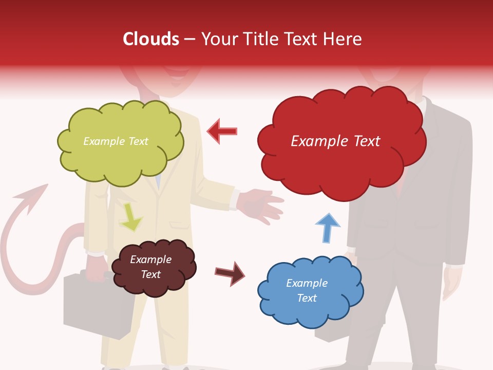 A Man In A Business Suit Talking To Another Man PowerPoint Template