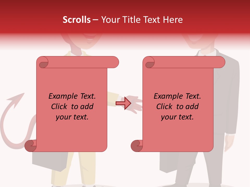 A Man In A Business Suit Talking To Another Man PowerPoint Template