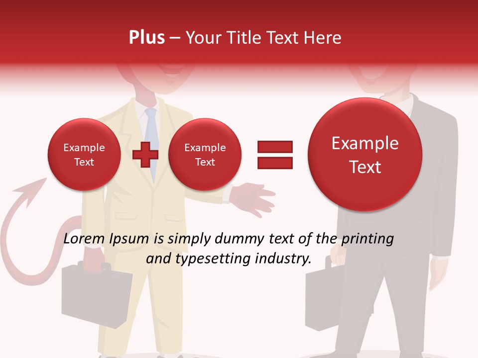 A Man In A Business Suit Talking To Another Man PowerPoint Template