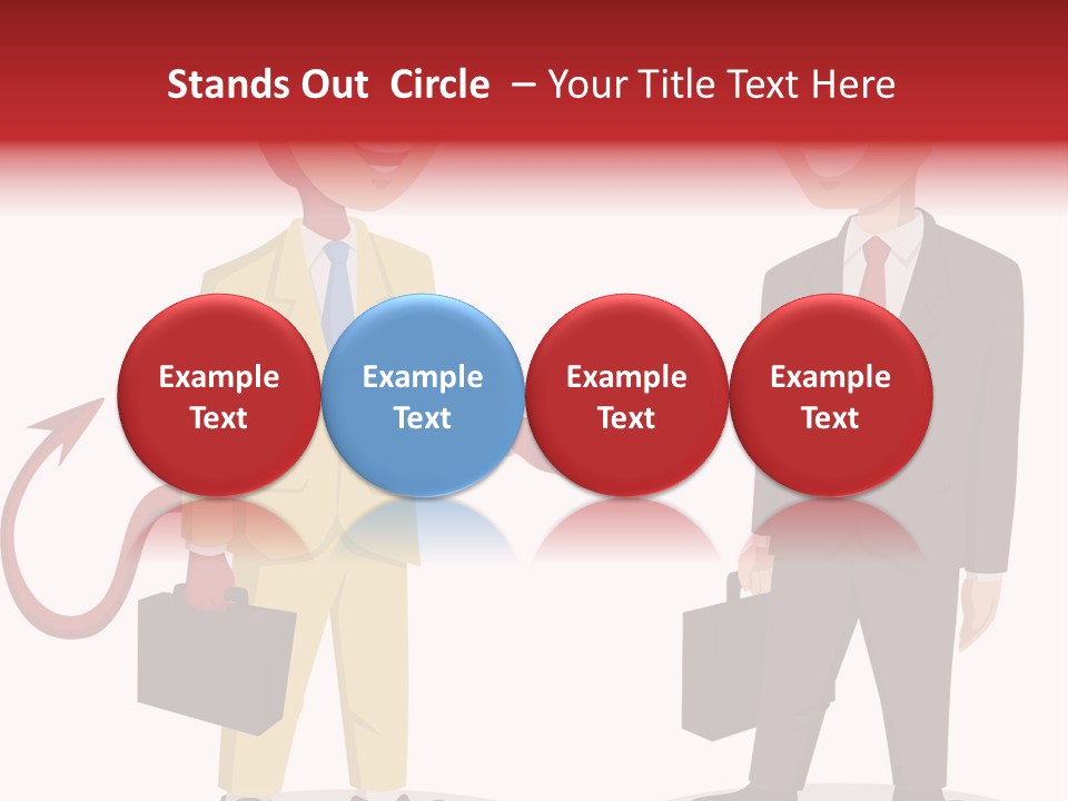 A Man In A Business Suit Talking To Another Man PowerPoint Template